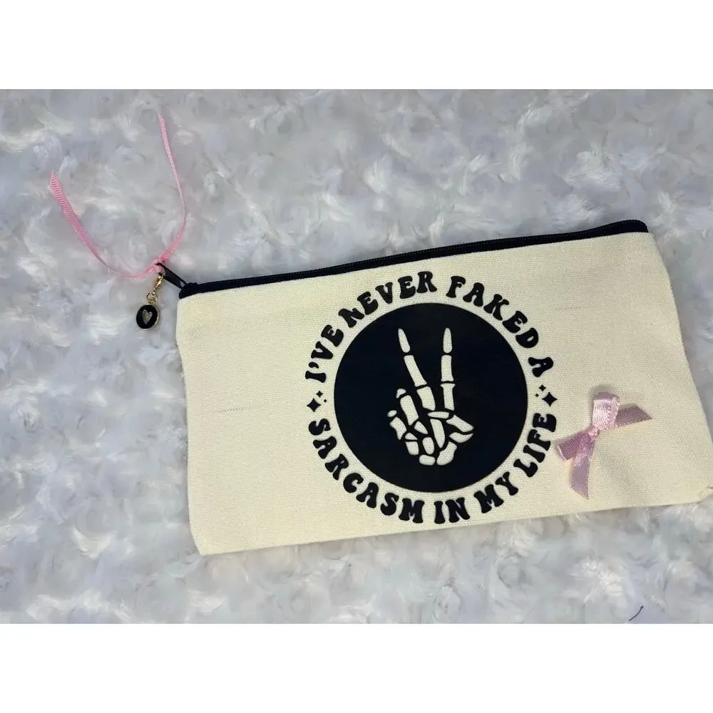 Custom Canva Cosmetic Bag
